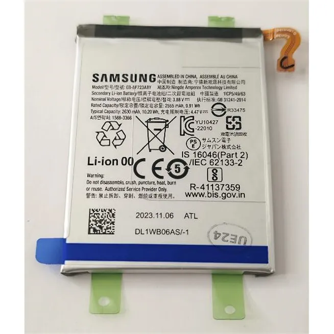 Batería Principal EB-BF723ABY 2630mAh para Samsung Galaxy Z Flip4 F721B GH82-29434A Service Pack