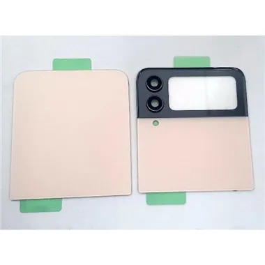 Set 2 tapa trasera o tapa bateria dorada para Samsung Galaxy Z Flip 4 SM-F721 mas cubierta camara