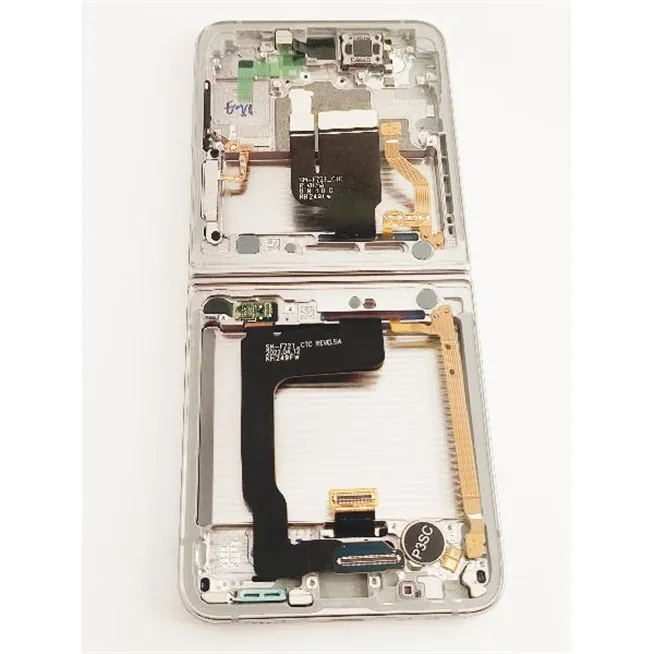 Pantalla LCD mas tactil negro para Samsung galaxy Z flip 4 SM-F721B GH82-30238F mas marco plata service pack