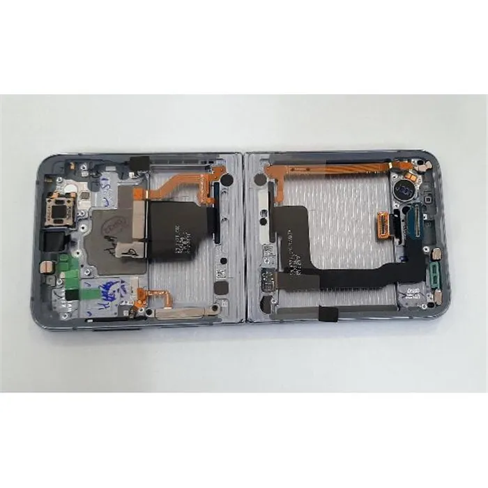 Pantalla lcd para Samsung Galaxy Z Flip 4 SM-F721 GH82-29440D mas tactil negro mas marco azul Service Pack