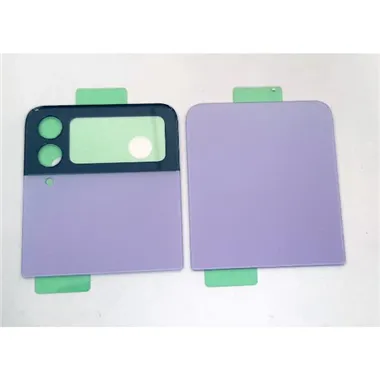 Set 2 tapa trasera o tapa bateria purpura para Samsung Galaxy Z Flip 4 SM-F721