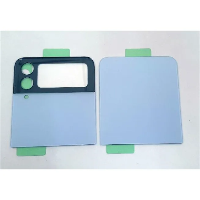 Set 2 tapa trasera o tapa bateria azul para Samsung Galaxy Z Flip 4 SM-F721