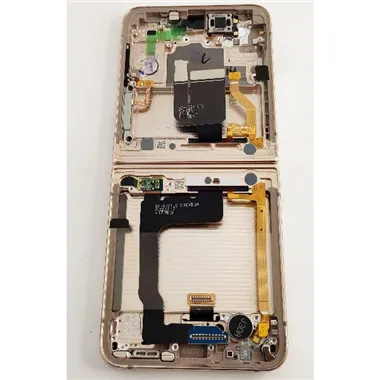 Pantalla lcd para Samsung Galaxy Z Flip 4 SM-F721 GH82-29440G mas tactil negro mas marco dorado Service Pack
