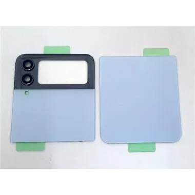 Set 2 tapa trasera o tapa bateria azul para Samsung Galaxy Z Flip 4 SM-F721 mas cubierta camara