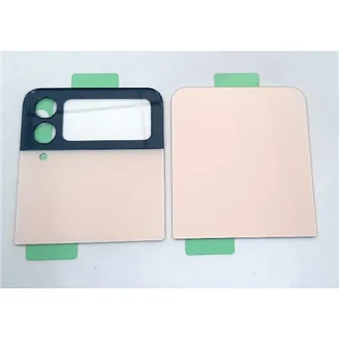 Set 2 tapa trasera o tapa bateria dorada para Samsung Galaxy Z Flip 4 SM-F721