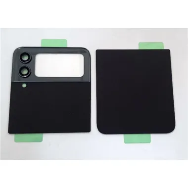 Set 2 tapa trasera o tapa bateria negra para Samsung Galaxy Z Flip 4 SM-F721 mas cubierta camara