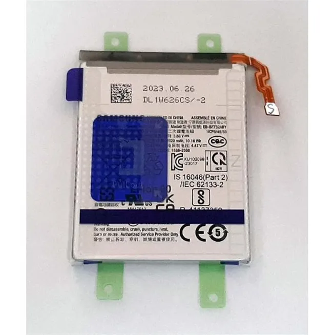 Bateria EB-BF732ABY 2620Mah para Samsung Galaxy Z Flip 5 SM-F731 GH82-31831A Service Pack