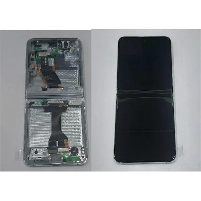 Pantalla lcd para Samsung Galaxy Z Flip 5 5G SM-F731B GH82-31828D mas tactil negro mas marco menta Service Pack