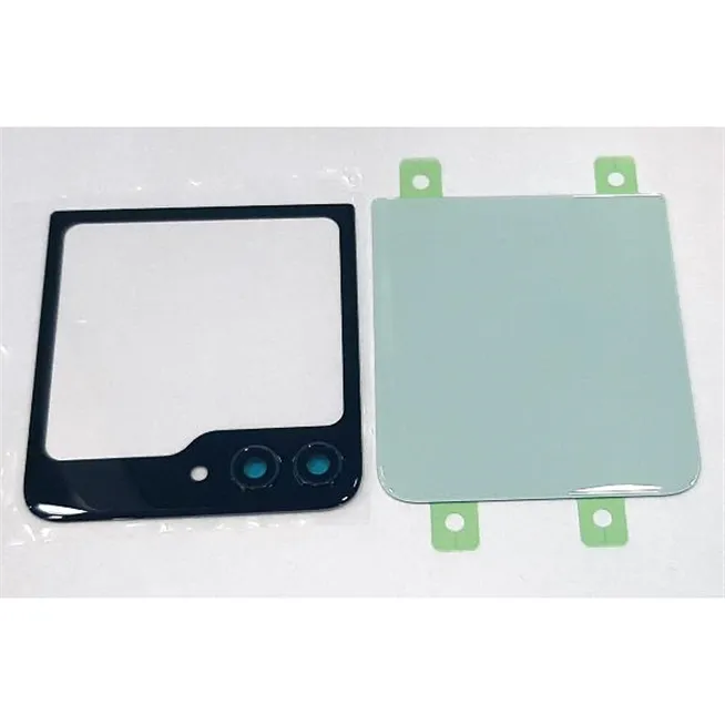 Set 2 tapa trasera o tapa bateria verde para Samsung Galaxy Z Flip 5 5G SM-F731B mas cubierta camara