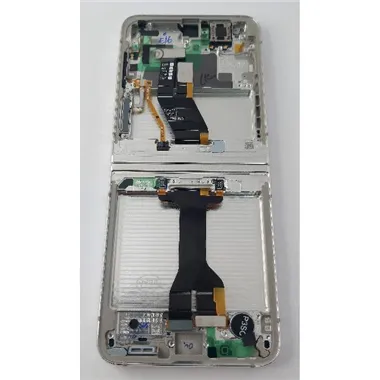 Pantalla lcd para Samsung Galaxy Z Flip 5 5G SM-F731B GH82-31828B mas tactil negro mas marco crema Service Pack
