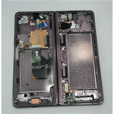 Pantalla lcd para Samsung Galaxy Z Fold 4 F936B GH82-29461D GH82-29462D mas tactil negro mas marco lila Service Pac