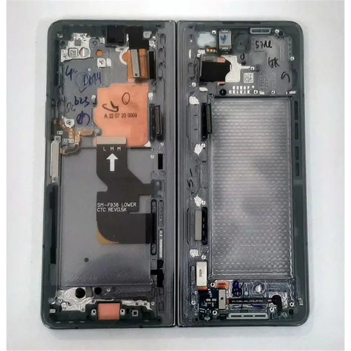 Pantalla lcd para Samsung Galaxy Z Fold 4 F936 GH82-29461B mas tactil negro mas marco verde Service Pack