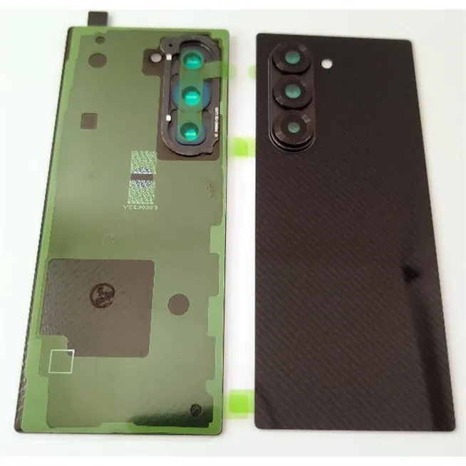 Tapa trasera o tapa bateria negra para Samsung Galaxy Z Fold 6 5G F956 con lente de camara