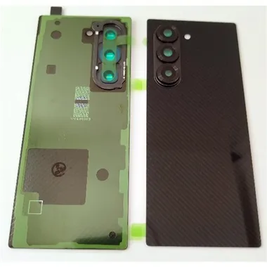 Tapa trasera o tapa bateria negra para Samsung Galaxy Z Fold 6 5G F956 con lente de camara