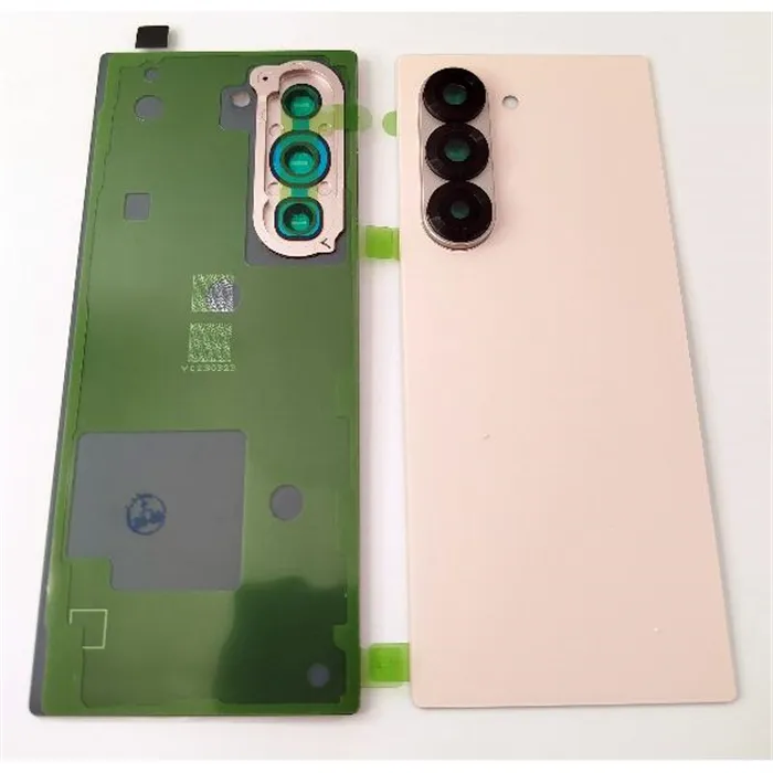 Tapa trasera o tapa bateria rosa para Samsung Galaxy Z Fold 6 F956 con cristal de camara