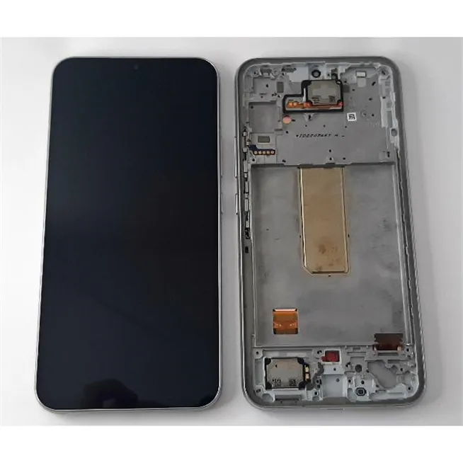 Pantalla lcd para Samsung Galaxy A34 5G A346B GH82-31200B GH82-31201B mas tactil negro mas marco plata Service Pack