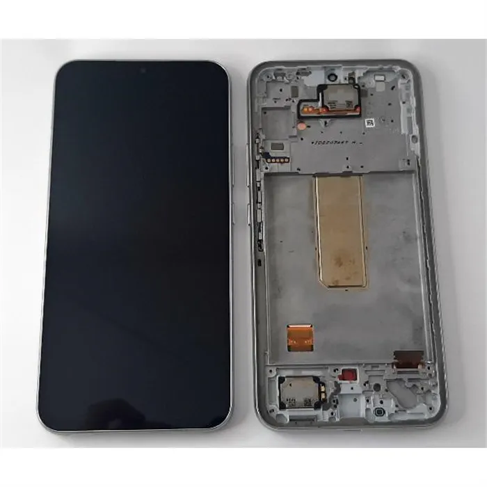 Pantalla lcd para Samsung Galaxy A34 5G A346B GH82-31200B GH82-31201B mas tactil negro mas marco plata Service Pack