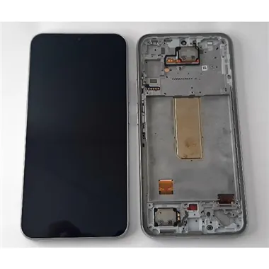 Pantalla lcd para Samsung Galaxy A34 5G A346B GH82-31200B GH82-31201B mas tactil negro mas marco plata Service Pack