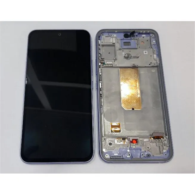 Pantalla lcd para Samsung Galaxy A54 5G A546B GH82-31232D mas tactil negro mas marco violeta Service Pack