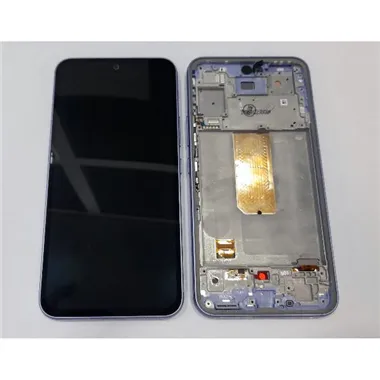Pantalla lcd para Samsung Galaxy A54 5G A546B GH82-31232D mas tactil negro mas marco violeta Service Pack