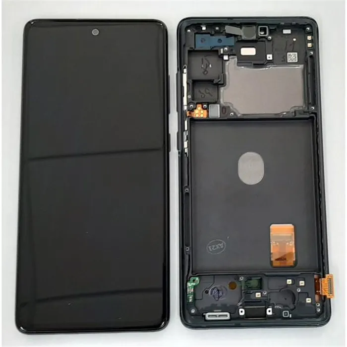 Pantalla lcd para Samsung Galaxy S20 FE 5G SM-G781 GH82-24215A mas tactil negro mas marco azul marino Service Pack