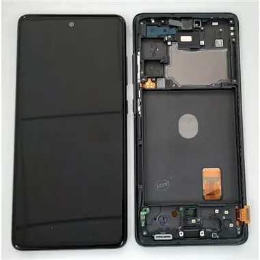 Pantalla lcd para Samsung Galaxy S20 FE 5G SM-G781 GH82-24215A mas tactil negro mas marco azul marino Service Pack