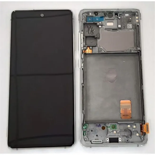 Pantalla lcd para Samsung Galaxy S20 FE 5G SM-G781 GH82-24215B mas tactil negro mas marco plata Service Pack