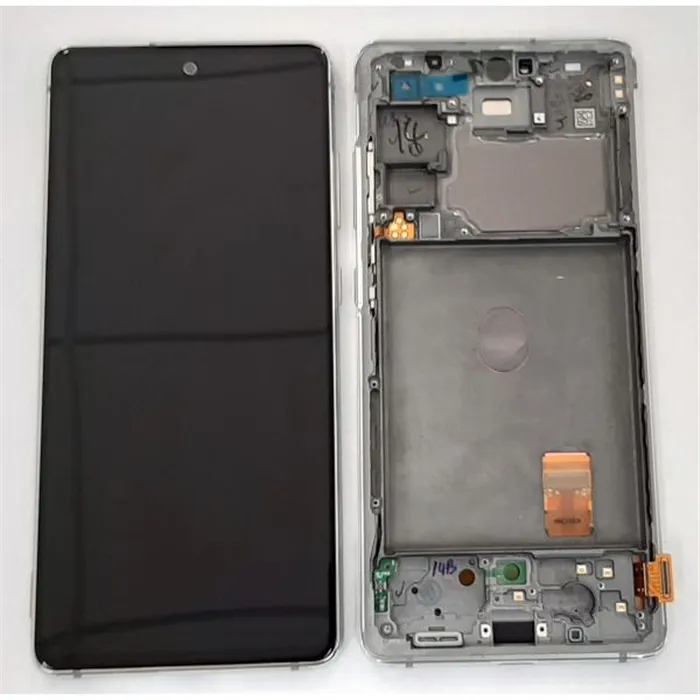 Pantalla lcd para Samsung Galaxy S20 FE 5G SM-G781 GH82-24215B mas tactil negro mas marco plata Service Pack