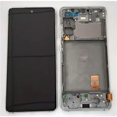 Pantalla lcd para Samsung Galaxy S20 FE 5G SM-G781 GH82-24215B mas tactil negro mas marco plata Service Pack