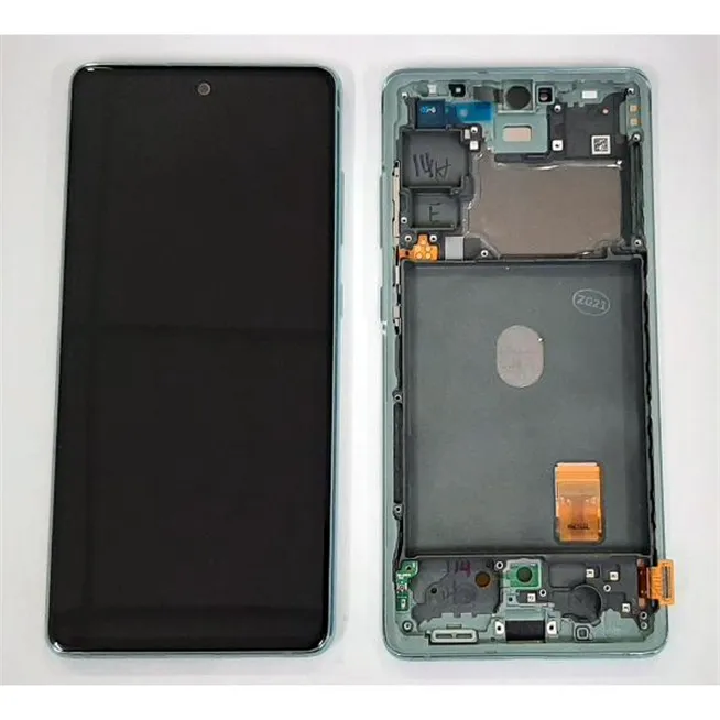 Pantalla lcd para Samsung Galaxy S20 FE 5G SM-G781 GH82-24214D mas tactil negro mas marco cloud mint Service Pack