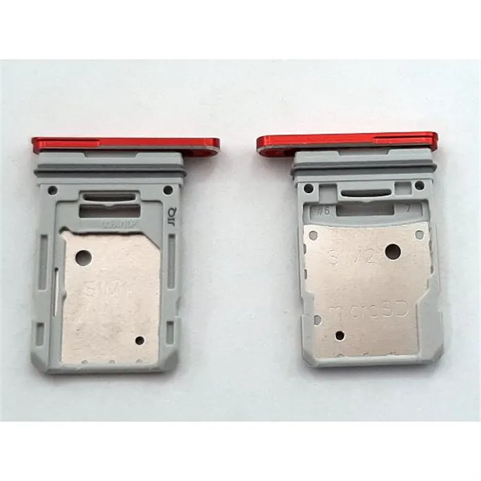 Soporte o bandeja dual sim roja para Samsung Galaxy S20 FE 4G SM-G780B G780B G780 calidad premium