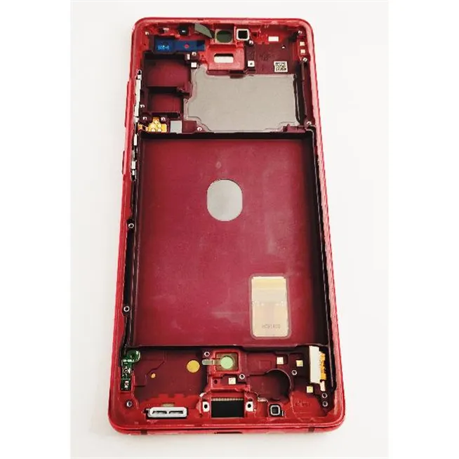 Pantalla LCD mas tactil negro Samsung Galaxy S20 FE 4G 5G SM-G780F GH82-24214E mas marco rojo SERVICE PACK