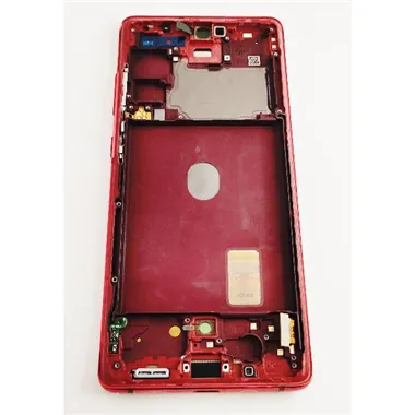 Pantalla LCD mas tactil negro Samsung Galaxy S20 FE 4G 5G SM-G780F GH82-24214E mas marco rojo SERVICE PACK