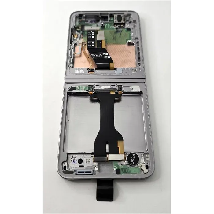 Pantalla lcd para Samsung Galaxy Z Flip6 SM-F741B mas tactil negro con marco plata GH82-35014A Service Pack
