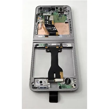 Pantalla lcd para Samsung Galaxy Z Flip6 SM-F741B mas tactil negro con marco plata GH82-35014A Service Pack