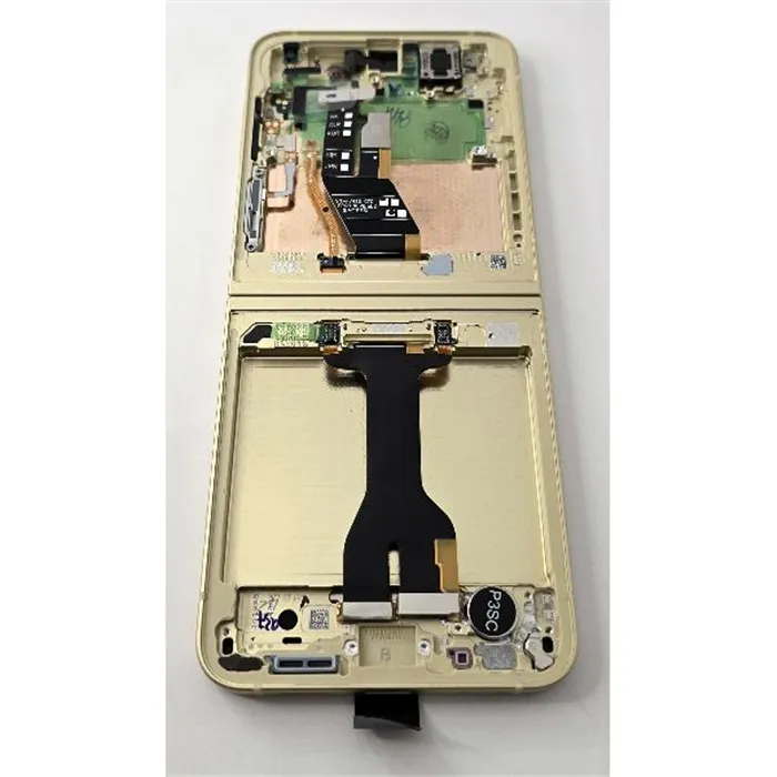 Pantalla lcd para Samsung Galaxy Z Flip6 SM-F741B mas tactil negro con marco amarillo GH82-35014B Service Pack