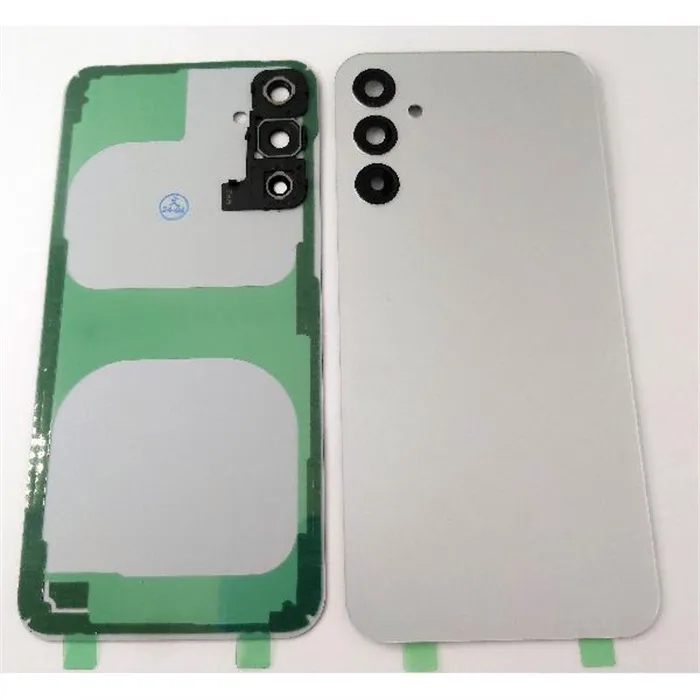 Tapa trasera o tapa bateria plateada para Samsung Galaxy A24 4G A245F con lente de camara