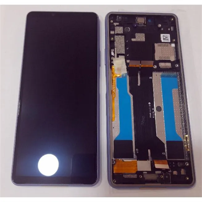 Pantalla lcd para Sony Xperia 10 III PDX-213 A5034094A mas tactil negro mas marco azul service pack premium