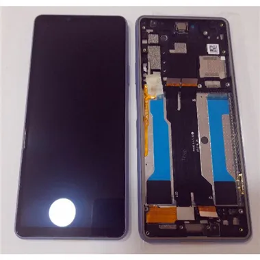 Pantalla lcd para Sony Xperia 10 III PDX-213 A5034094A mas tactil negro mas marco azul service pack premium