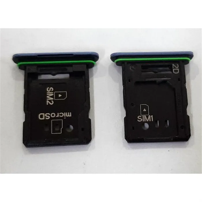 Soporte o bandeja dual sim azul para Sony Xperia 10 III calidad premium