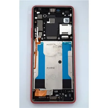 Pantalla lcd para Sony Xperia 10 III PDX-213 mas tactil negro mas marco rojo calidad premium