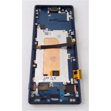 Pantalla lcd para Sony Xperia 5 J8210 J8270 J9210 mas tactil negro con marco azul calidad premium
