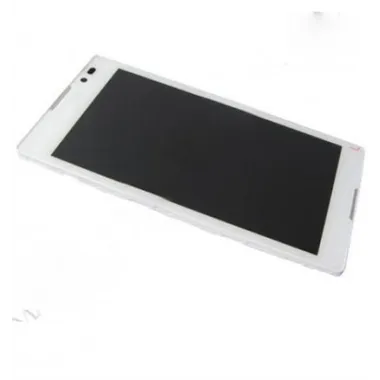 Sony Xperia C S39H pantalla lcd + táctil blanco + marco