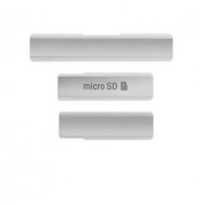 Sony Xperia Z1 L39H Botones Tapa Memoria Dock Sim blanco ori