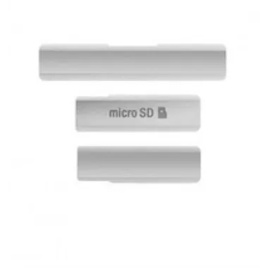 Sony Xperia Z1 L39H Botones Tapa Memoria Dock Sim blanco ori