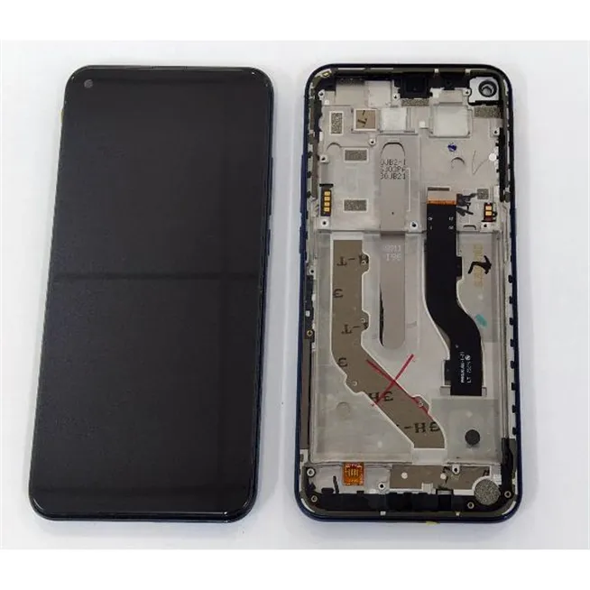 Pantalla lcd para TCL 10 5G T790Y mas tactil negro mas marco azul calidad premium