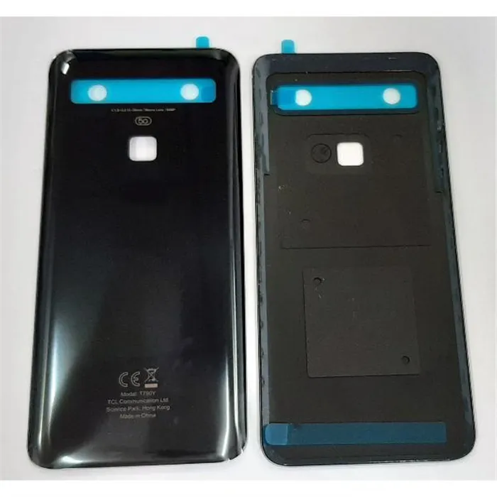 Tapa trasera o tapa bateria negra para TCL 10 5G T790Y
