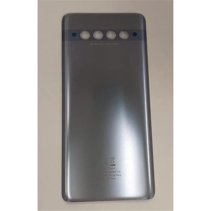 Tapa trasera o tapa bateria plata para TCL 10 Plus T782H