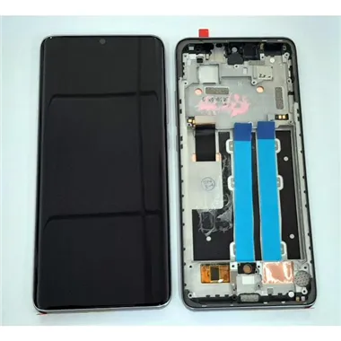 Pantalla lcd para TCL 10 Plus T782H mas tactil negro mas marco plata calidad premium