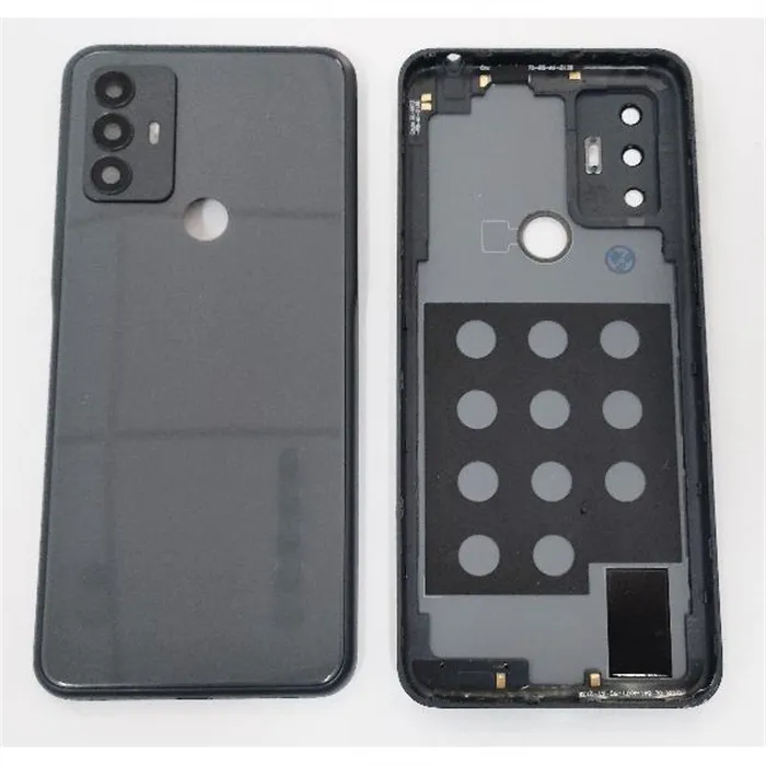 Tapa trasera o tapa bateria negra mas cubierta camara negra para TCL 30E TCL 30 SE calidad premium
